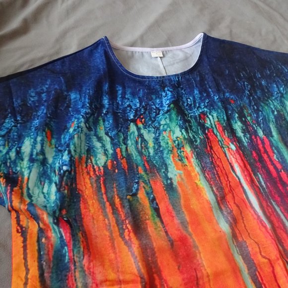 Artistic "BRILLIANT PAINT DRIPS" Womens XL Shirt (NEW) - Picture 4 of 4
